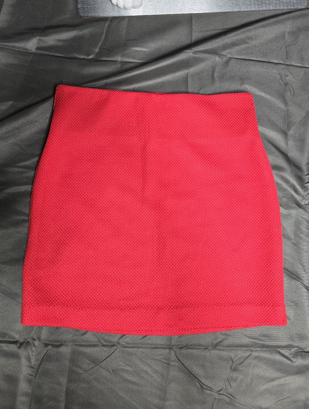 BCBGeneration Red Textured Mini Skirt
